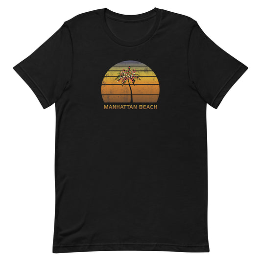 Retro Manhattan Beach California Christmas Family Vacation Souvenir Unisex T-Shirt