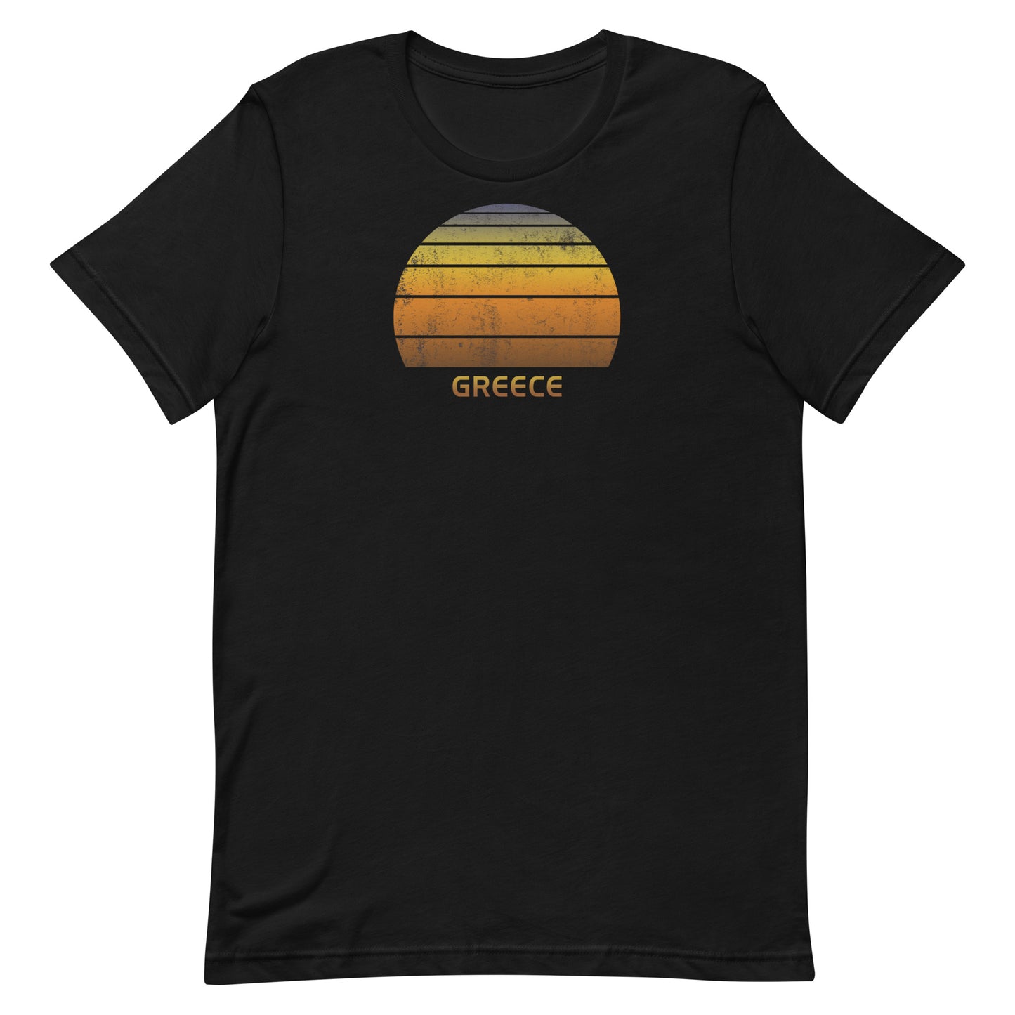 Retro Greece Vintage Sunset Vacation Souvenir Unisex T-Shirt