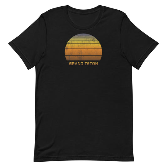 Retro Grand Teton National Park Vintage Sunset Vacation Souvenir