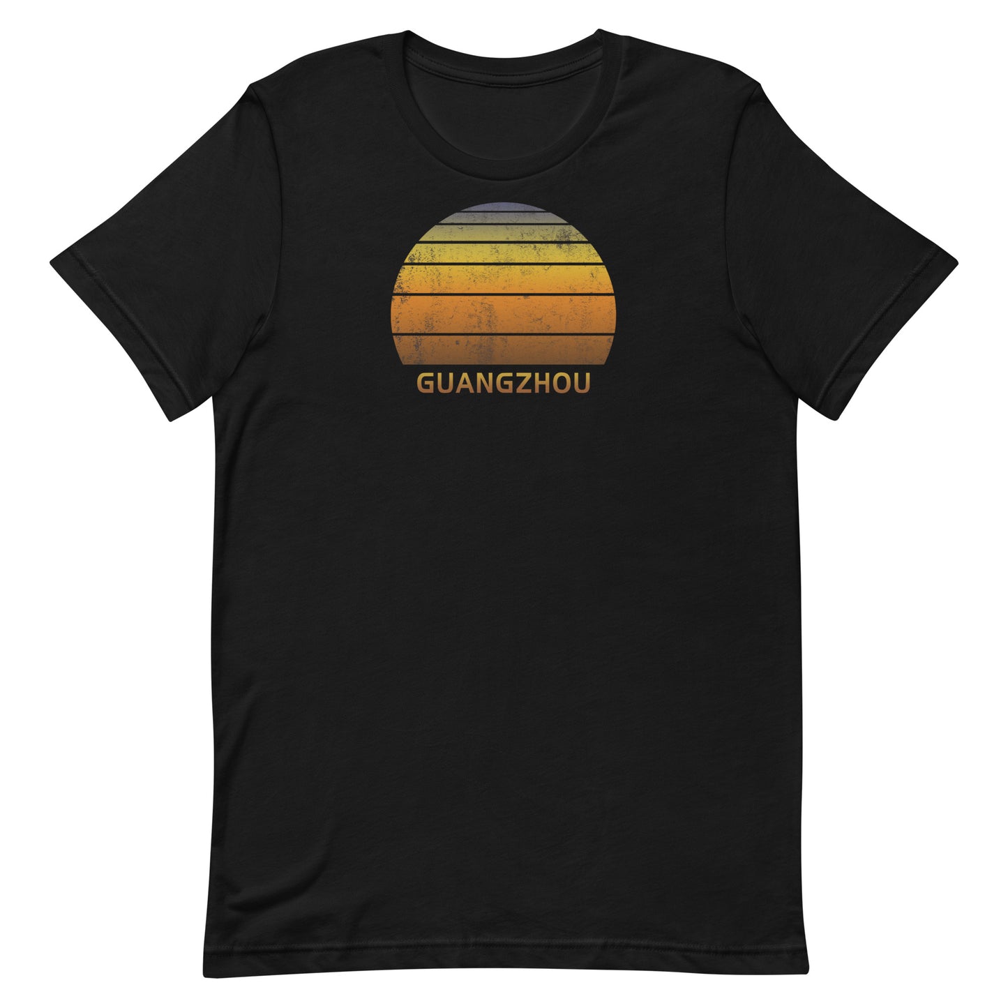 Retro Guangzhou China Unisex T-Shirt Vintage Sunset Vacation Souvenir