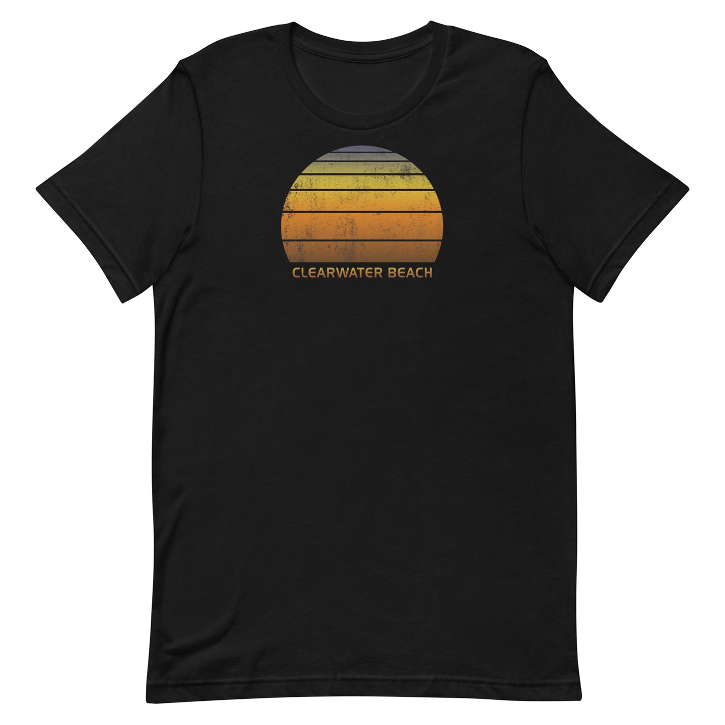 Retro Clearwater Beach Florida Vintage Sunset Vacation Souvenir Unisex T-Shirt