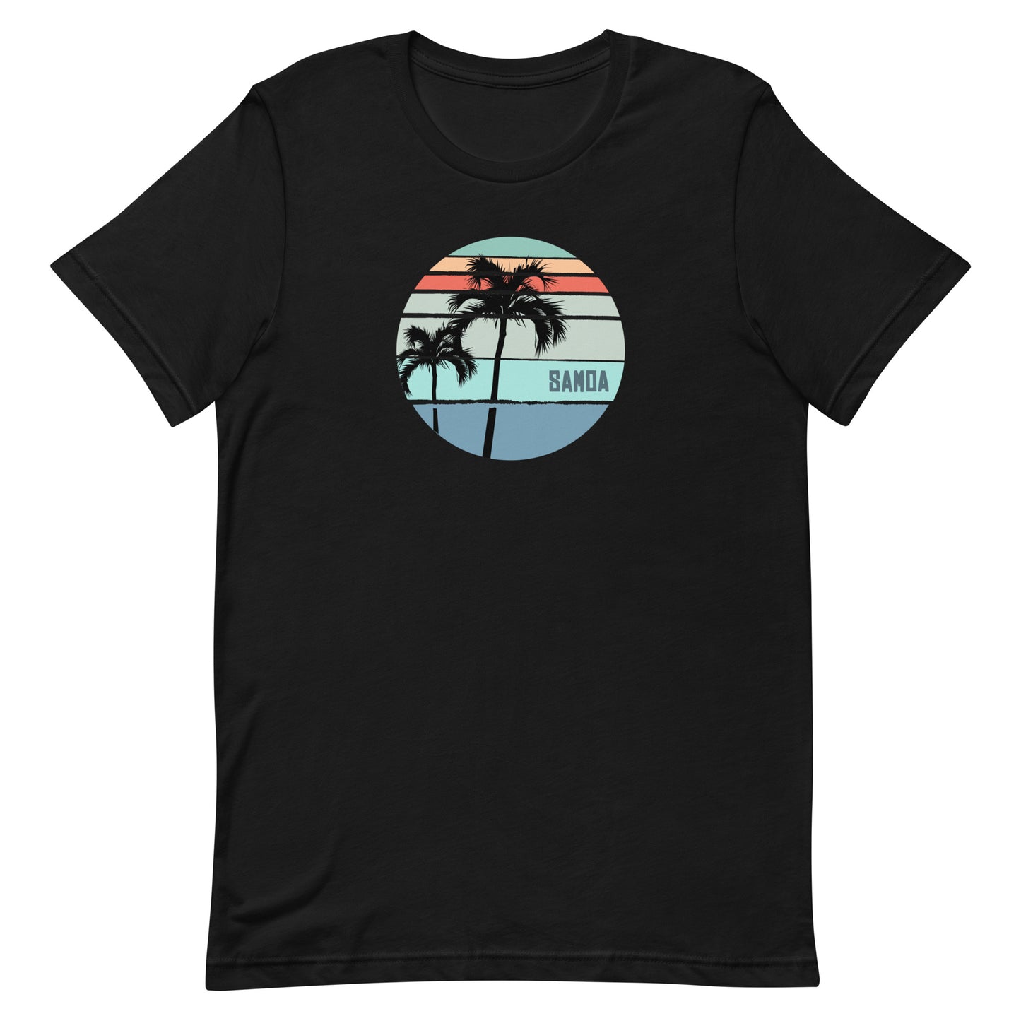 Cool Samoa Palm Tree Vacation Souvenir Artistic Unisex T-Shirt