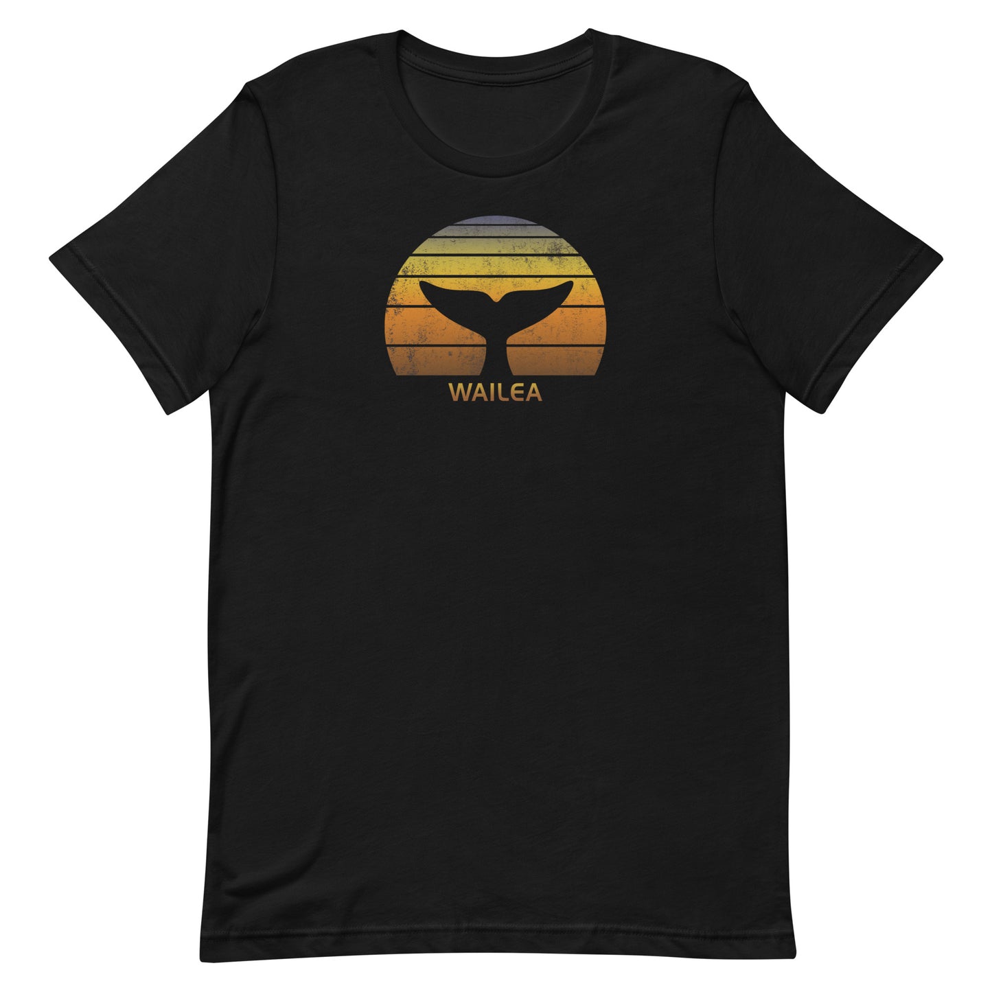 Wailea Maui Hawaii Whale Watching Fan Retro Sunset Unisex T-Shirt