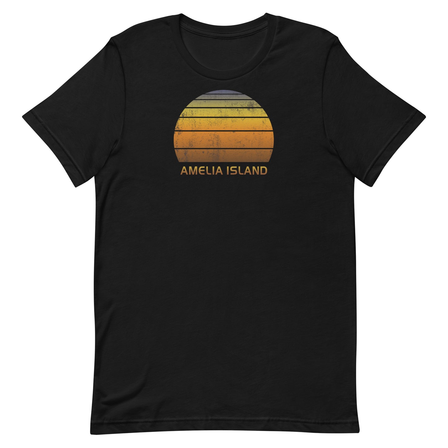 Retro Amelia Island Florida Vintage Sunset Vacation Souvenir Unisex T-Shirt