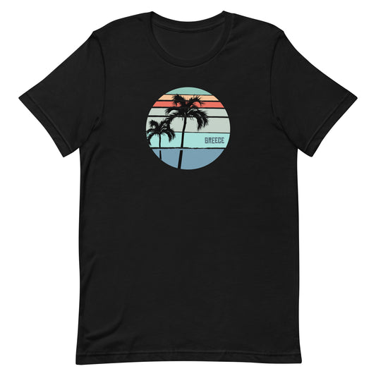 Cool Greece Palm Tree Vacation Souvenir Artistic Unisex T-Shirt