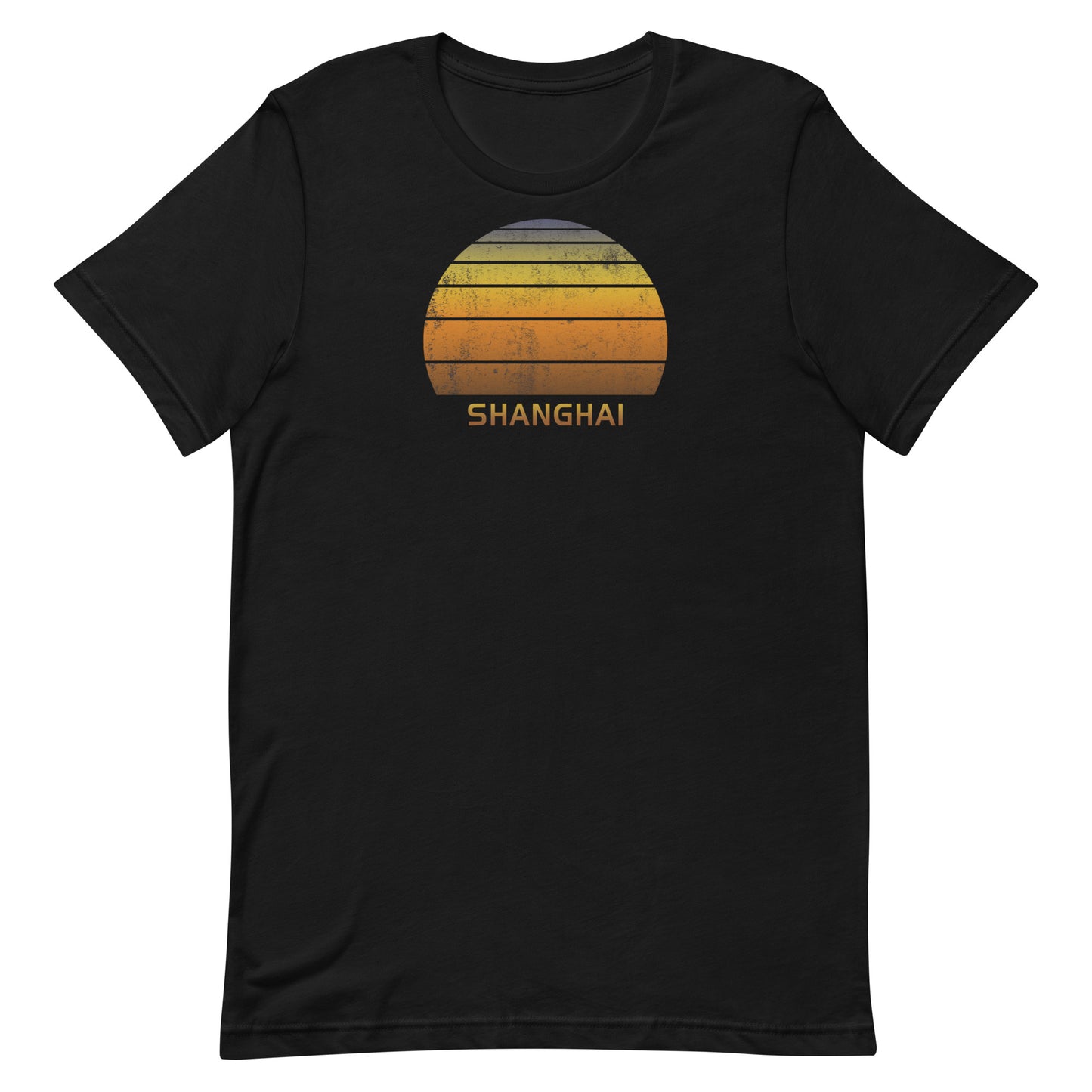 Retro Shanghai China Vintage Sunset Vacation Souvenir Unisex T-Shirt