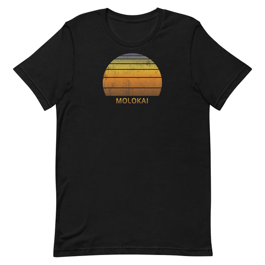 Retro Molokai Hawaii Vintage Sunset Vacation Souvenir Unisex T-Shirt