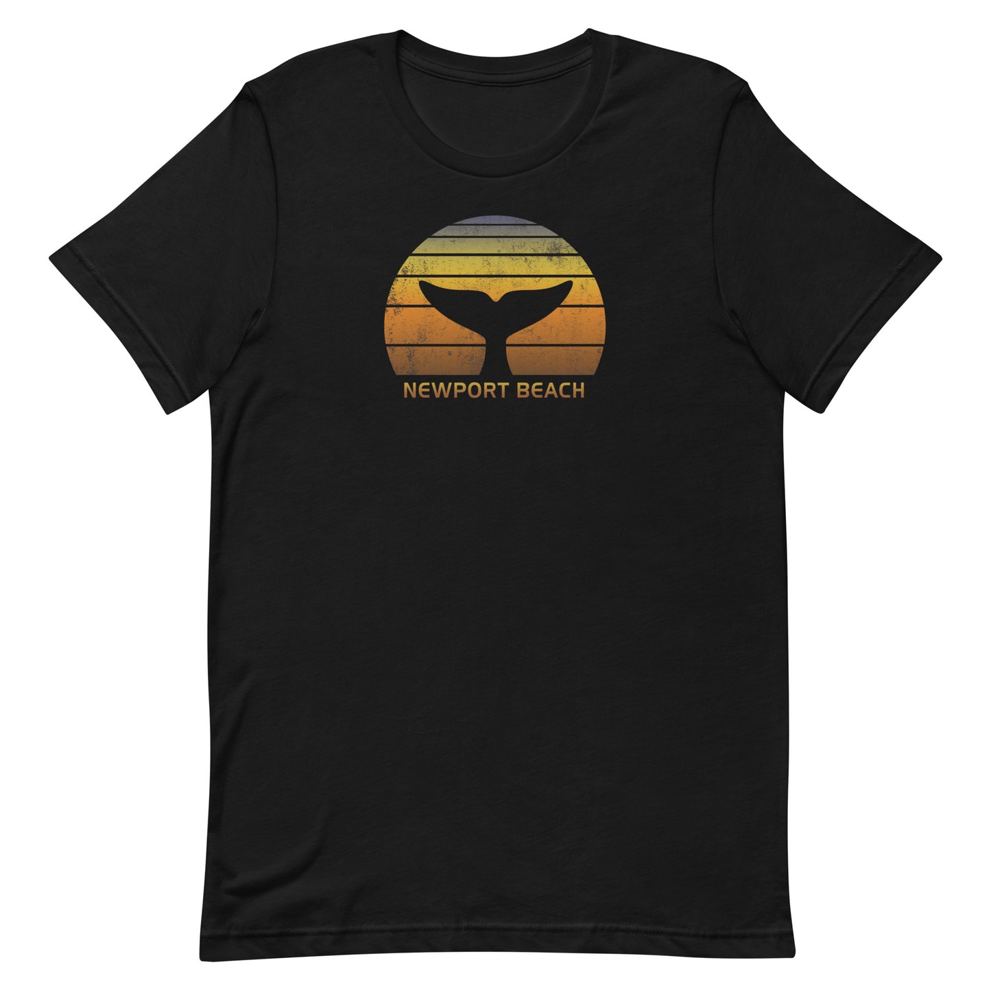 Newport Beach California Whale Watching Fan Retro Sunset Unisex T-Shirt