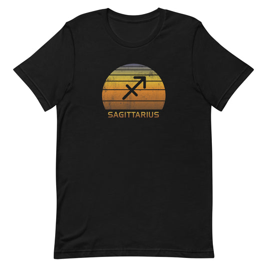 Sagittarius Zodiac Sign Unisex T-Shirt Symbol Astrology Retro Birthday Gift Present