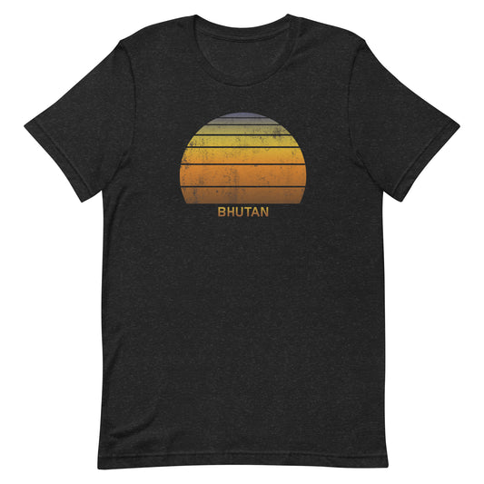 Retro Bhutan Sunset Native African Vacation Souvenir Stylish Unisex T-Shirt