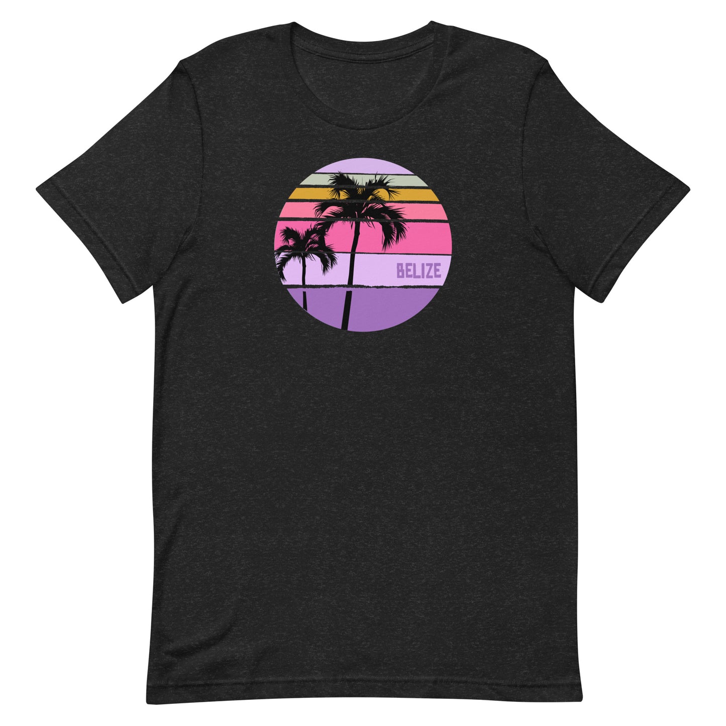 Cool Belize Palm Tree Artistic Vacation Souvenir Unisex T-Shirt