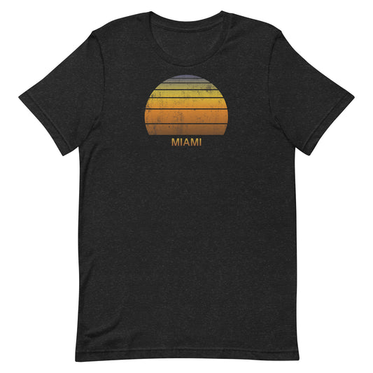 Retro Miami Florida Vintage Sunset Vacation Souvenir Unisex T-Shirt