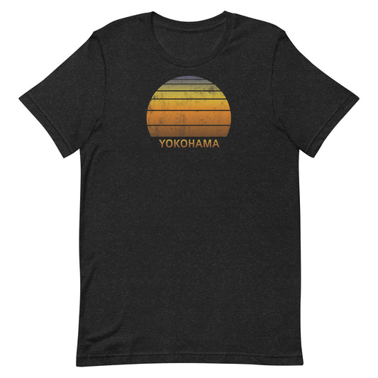 Retro Yokohama Japan Vintage Sunset Vacation Souvenir Unisex T-Shirt