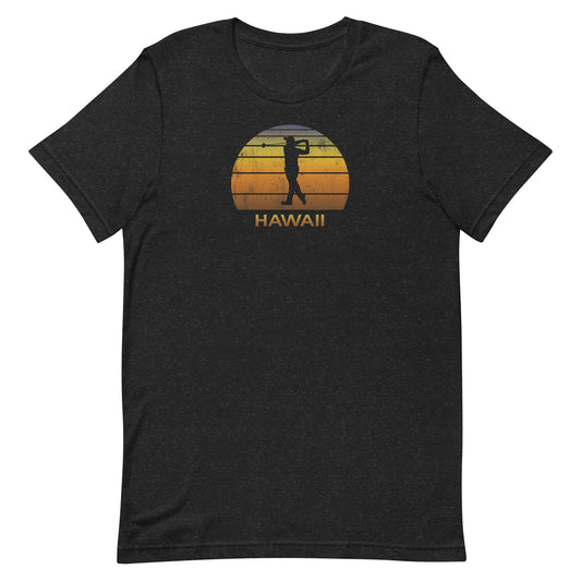 Cool Hawaii Golf Vintage Sunset Golfer Retro Hawaiian Golfing Unisex T-Shirt