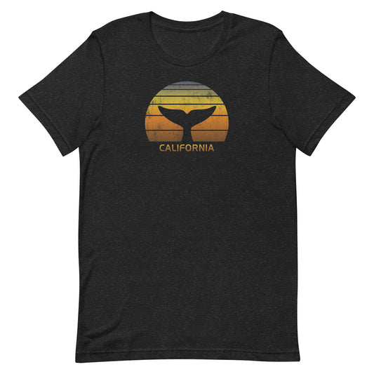 California Whale Watching Fan Retro Sunset Unisex T-Shirt