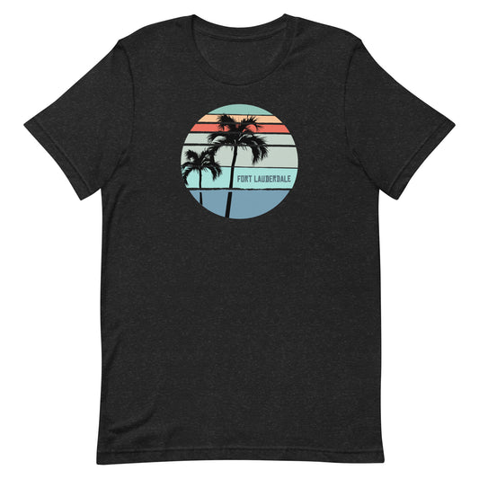 Cool Fort Lauderdale Florida Palm Tree Vacation Souvenir Unisex T-Shirt