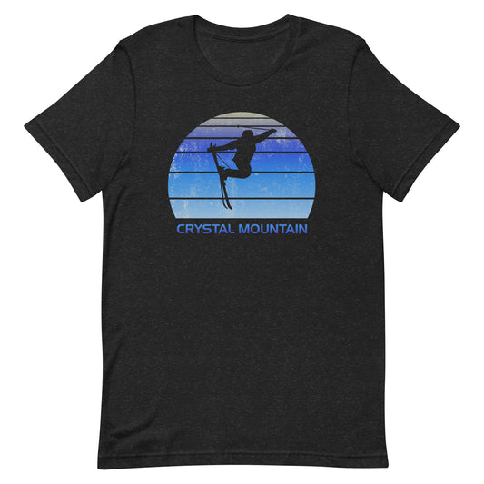 Retro Crystal Mountain Ski Fan Skier  Skiing Vintage Cool Unisex T-Shirt