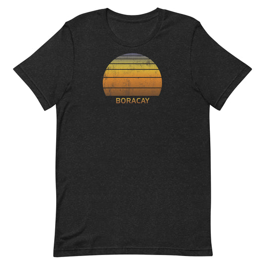 Retro Boracay Philippines Vintage Sunset Vacation Souvenir Unisex T-Shirt