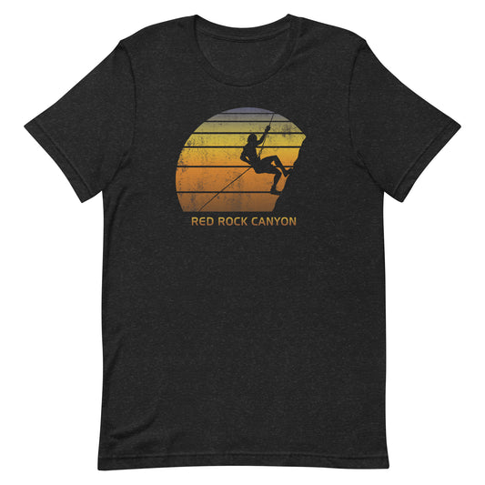 Retro Red Rock Canyon Nevada Unisex T-Shirt Climbing Fan Bouldering Climber