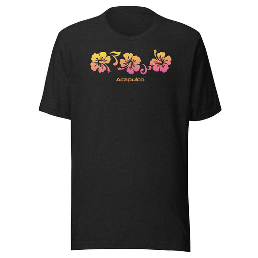 Acapulco Mexico Unisex T-Shirt Hibiscus Souvenir Vacation