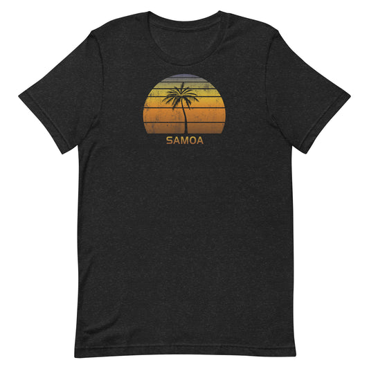 Retro Samoa Vintage Sunset Beach Vacation Souvenir  Unisex T-Shirt