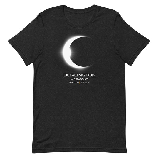 Burlington Vermont 2024 Eclipse Souvenir Keepsake Unisex T-Shirt