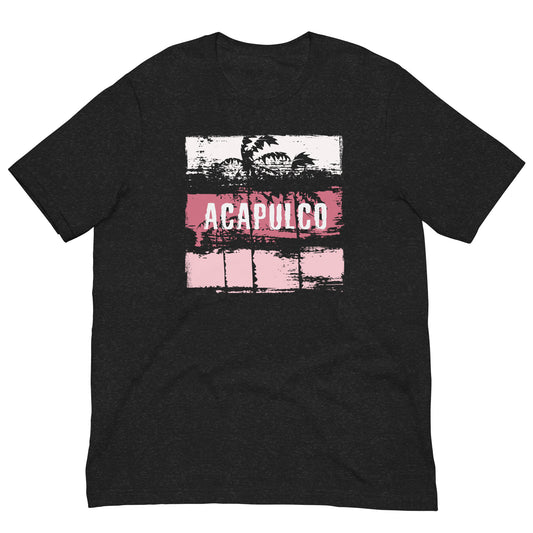 Acapulco Mexico Cool Artistic Abstract Beach Palm Tree Unisex T-Shirt