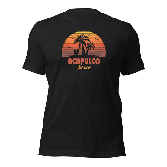 Acapulco Mexico Sunset Retro Souvenir Beach Unisex T-Shirt