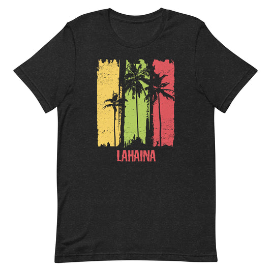 Lahaina Maui Hawaii Artistic Abstract Cool Palm Tree Souvenir Unisex T-Shirt