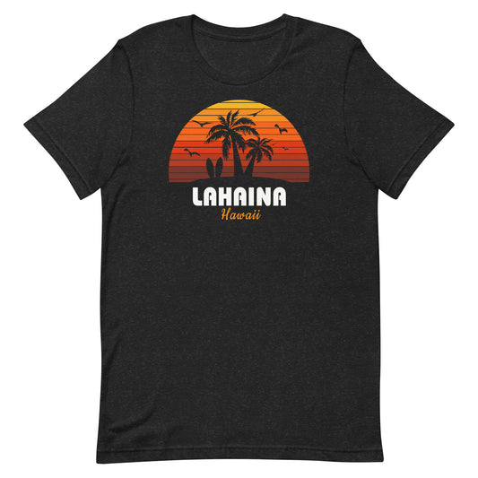 Retro Lahaina Maui Hawaii Sunset Cool Vintage Vacation Souvenir Unisex T-Shirt