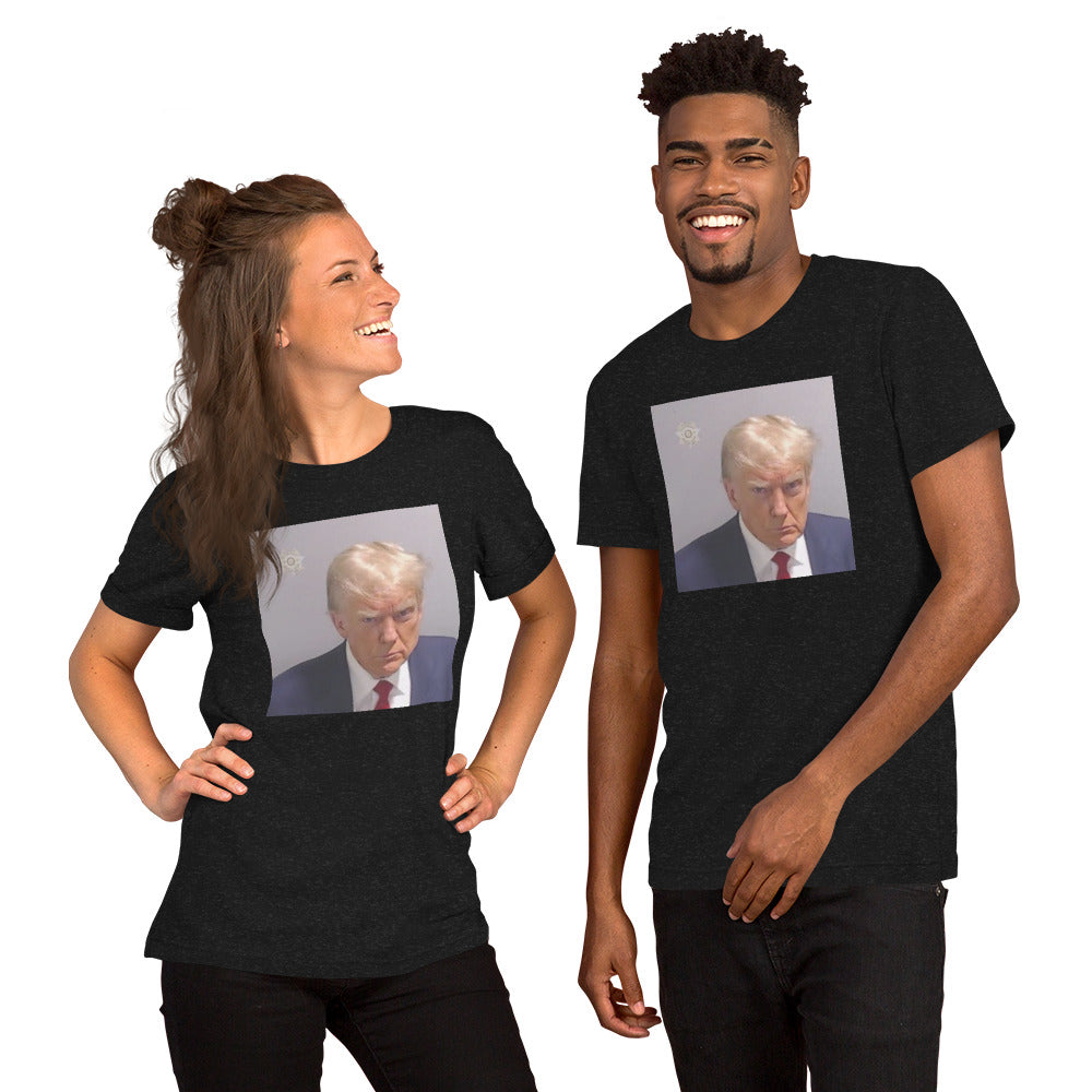 Donald Trump Mug Shot Mugshot Politics Democrats Unisex T-Shirt