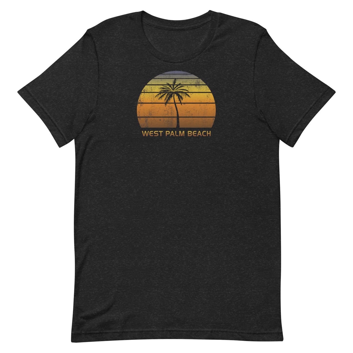 Retro West Palm Beach Florida Vintage Sunset Vacation Souvenir Unisex T-Shirt