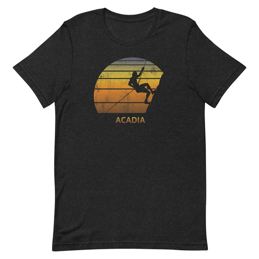Retro Acadia National Park Maine Rock Climbing Fan Bouldering Unisex T-Shirt