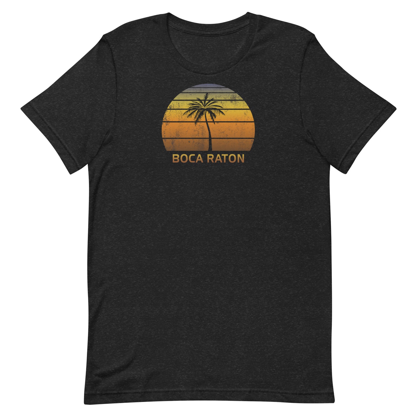 Retro Boca Raton Florida Vintage Sunset Beach Vacation Souvenir Unisex T-Shirt