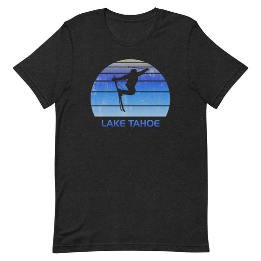 Retro Lake Tahoe California Ski Fan Skier Gift Skiing Vintage Cool Unisex T-Shirt