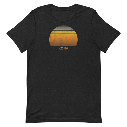 Retro Kona Big Island Hawaii Vintage Sunset Vacation Souvenir Unisex T-Shirt