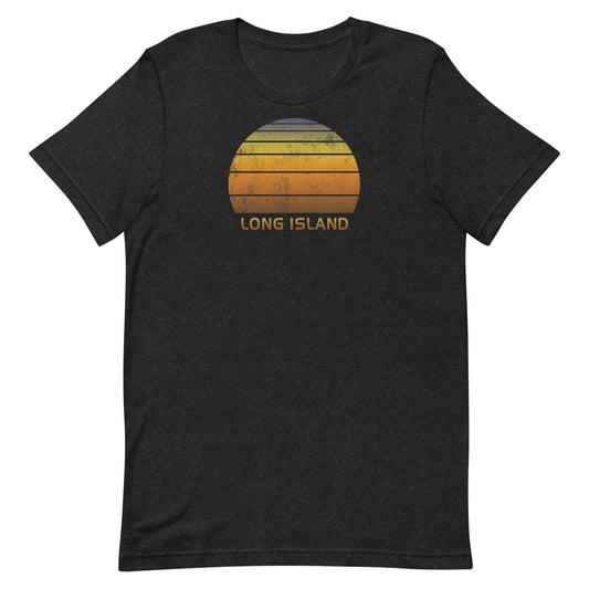 Retro Long Island New York Vintage Sunset Vacation Souvenir Unisex T-Shirt