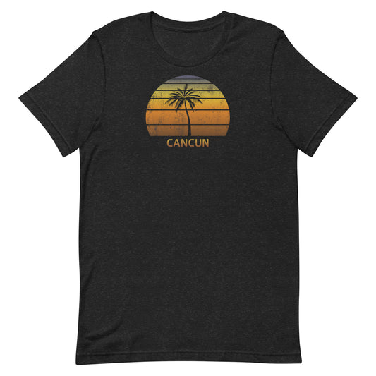 Retro Cancun Mexico Vintage Sunset Beach Vacation Souvenir Unisex T-Shirt