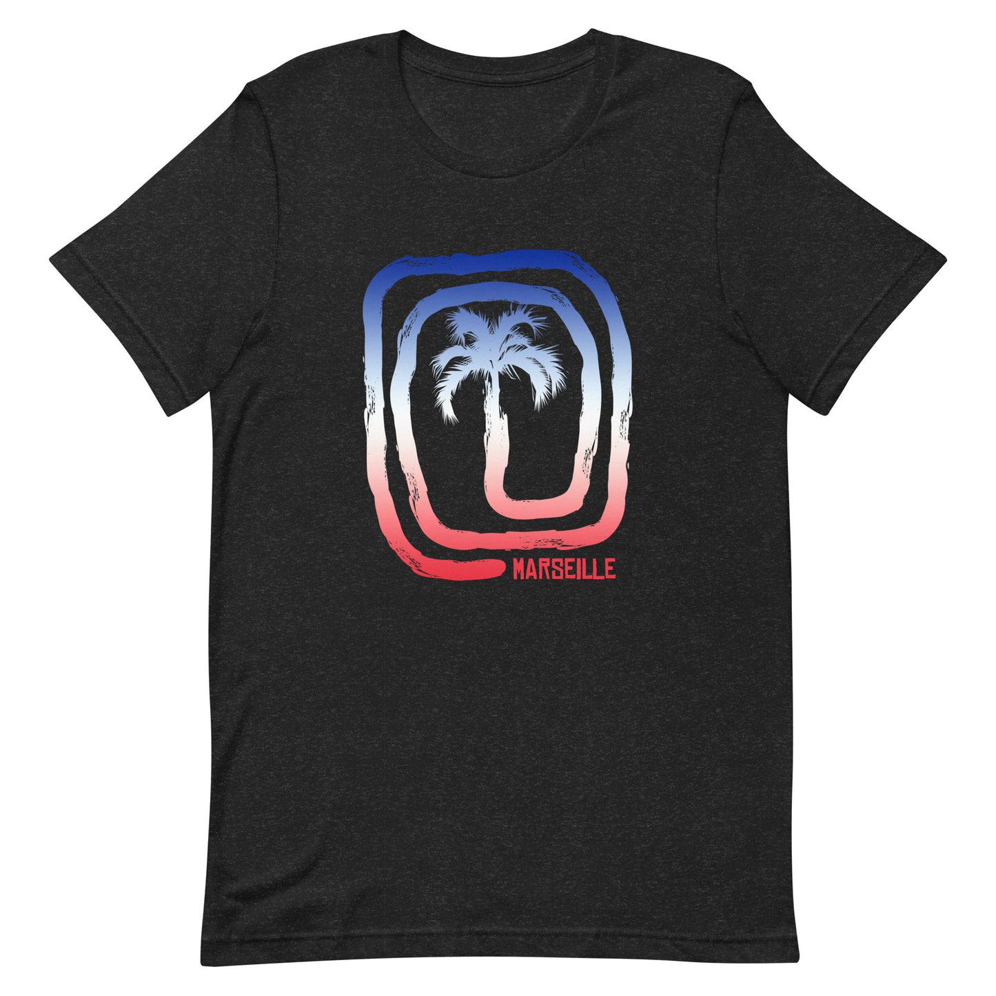 Cool Marseille France flag Beach Palm Tree Vacation Souvenir Unisex T-Shirt