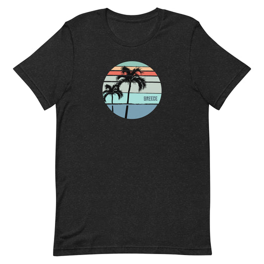 Cool Greece Palm Tree Vacation Souvenir Artistic Unisex T-Shirt