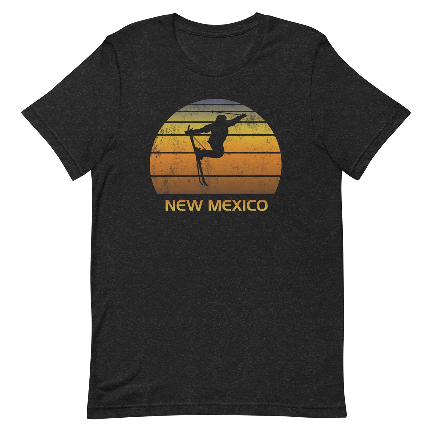 Retro New Mexico Ski Fan Skier Gift Skiing Sunset Vintage Sunrise Unisex T-Shirt