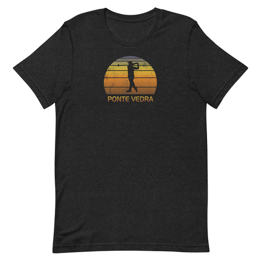 Cool Ponte Vedra Florida Golf Vintage Sunset Golfer Retro Golfing Unisex T-Shirt