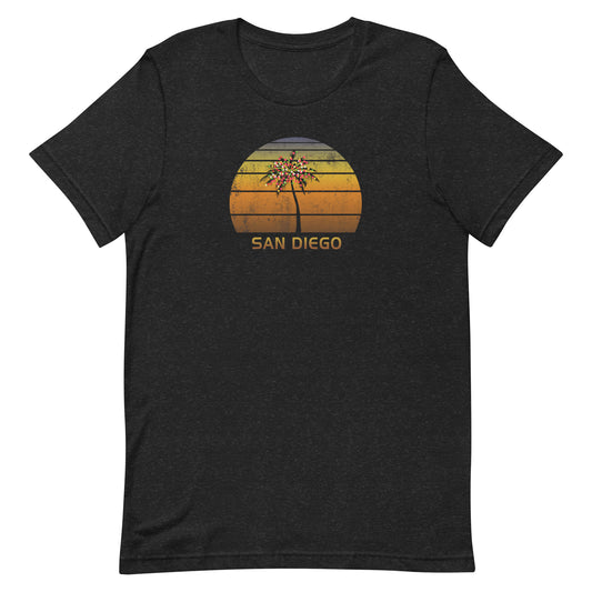 Retro San Diego California Christmas Family Vacation Souvenir Sunset Unisex T-Shirt