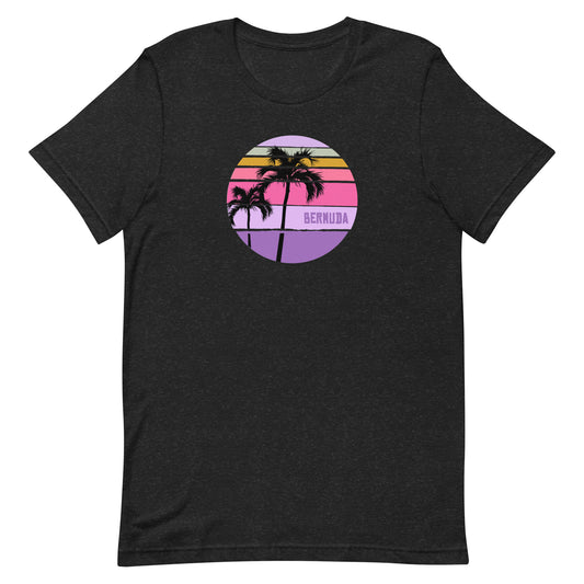 Cool Bermuda Palm Tree Artistic Vacation Souvenir Unisex T-Shirt