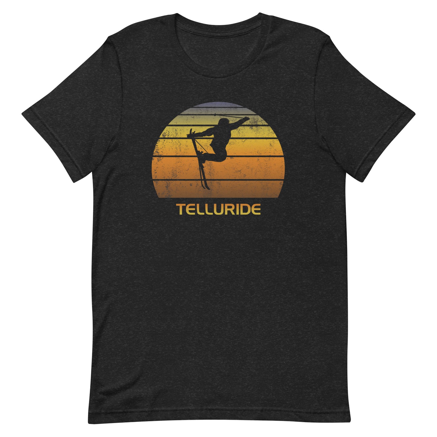 Retro Telluride Colorado Ski Fan Unisex T-Shirt Skier Gift Skiing Sunset Vintage Sunrise