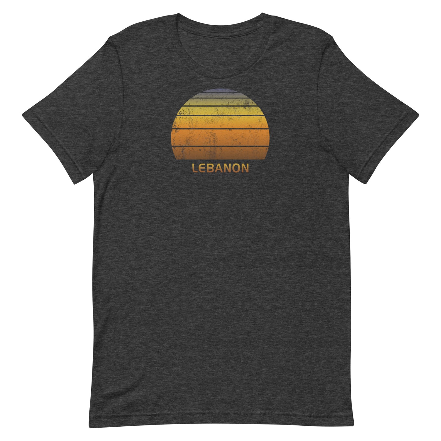 Retro Lebanon Unisex T-Shirt Vintage Sunset Vacation Souvenir