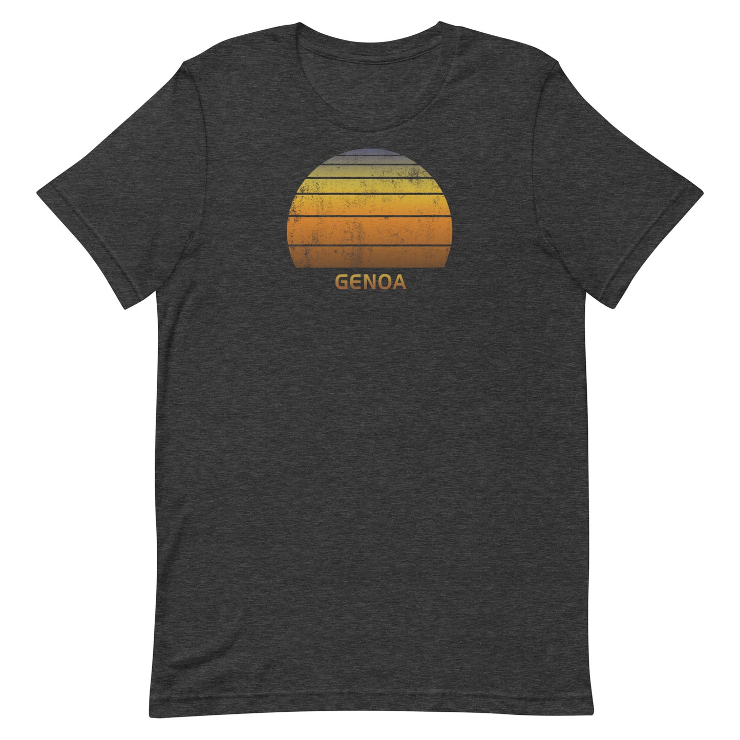 Retro Genoa Italy Vintage Sunset Vacation Souvenir Unisex T-Shirt