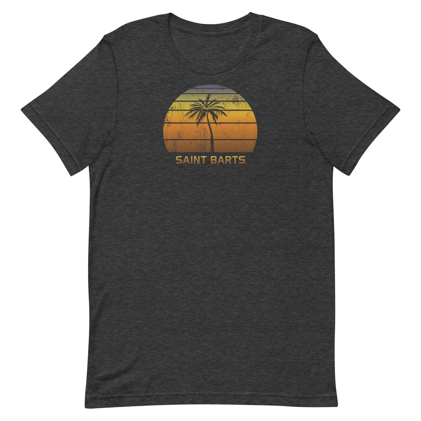 Retro Saint Barts Vintage Sunset Beach Vacation Souvenir Unisex T-Shirt
