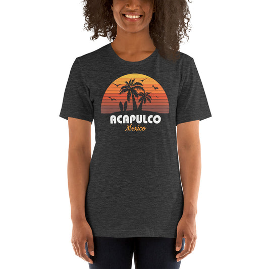 Acapulco Mexico Sunset Retro Beach Souvenir Unisex T-Shirt