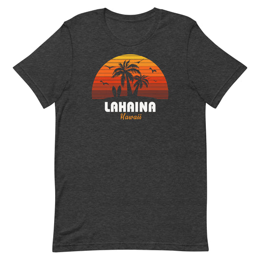 Retro Lahaina Maui Hawaii Sunset Cool Vintage Vacation Souvenir Unisex T-Shirt